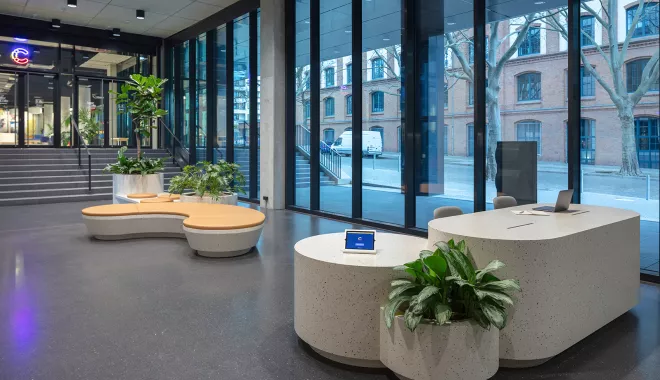 HIMACS Terrazzo choisi pour les nouveaux bureaux de la startup berlinoise Contentful