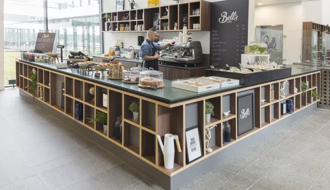 HIMACS: Bells Café, la magnifica zona ristoro della sede KPN di Amsterdam