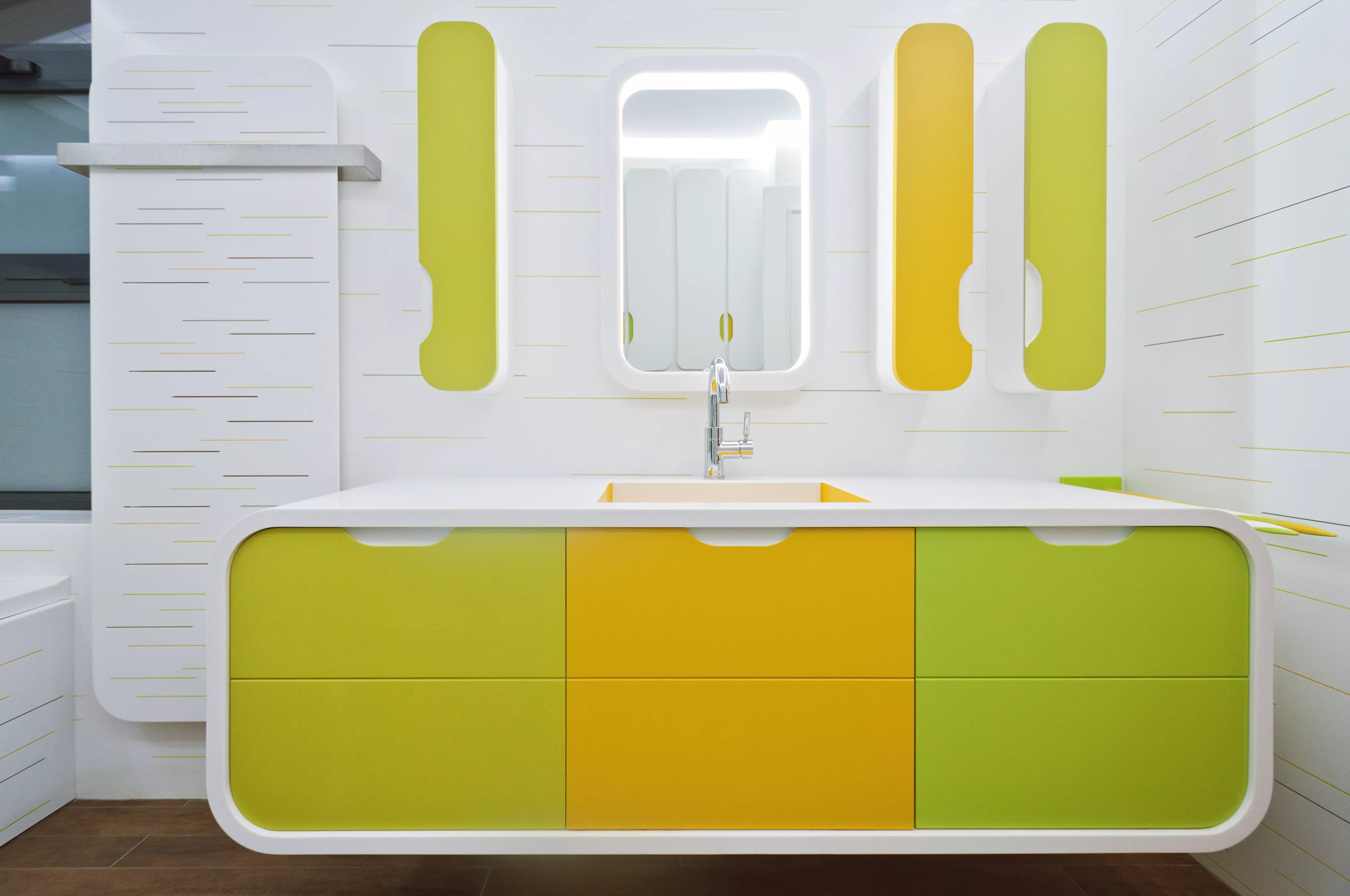  HIMACS brings a splash of colour to the bathroom