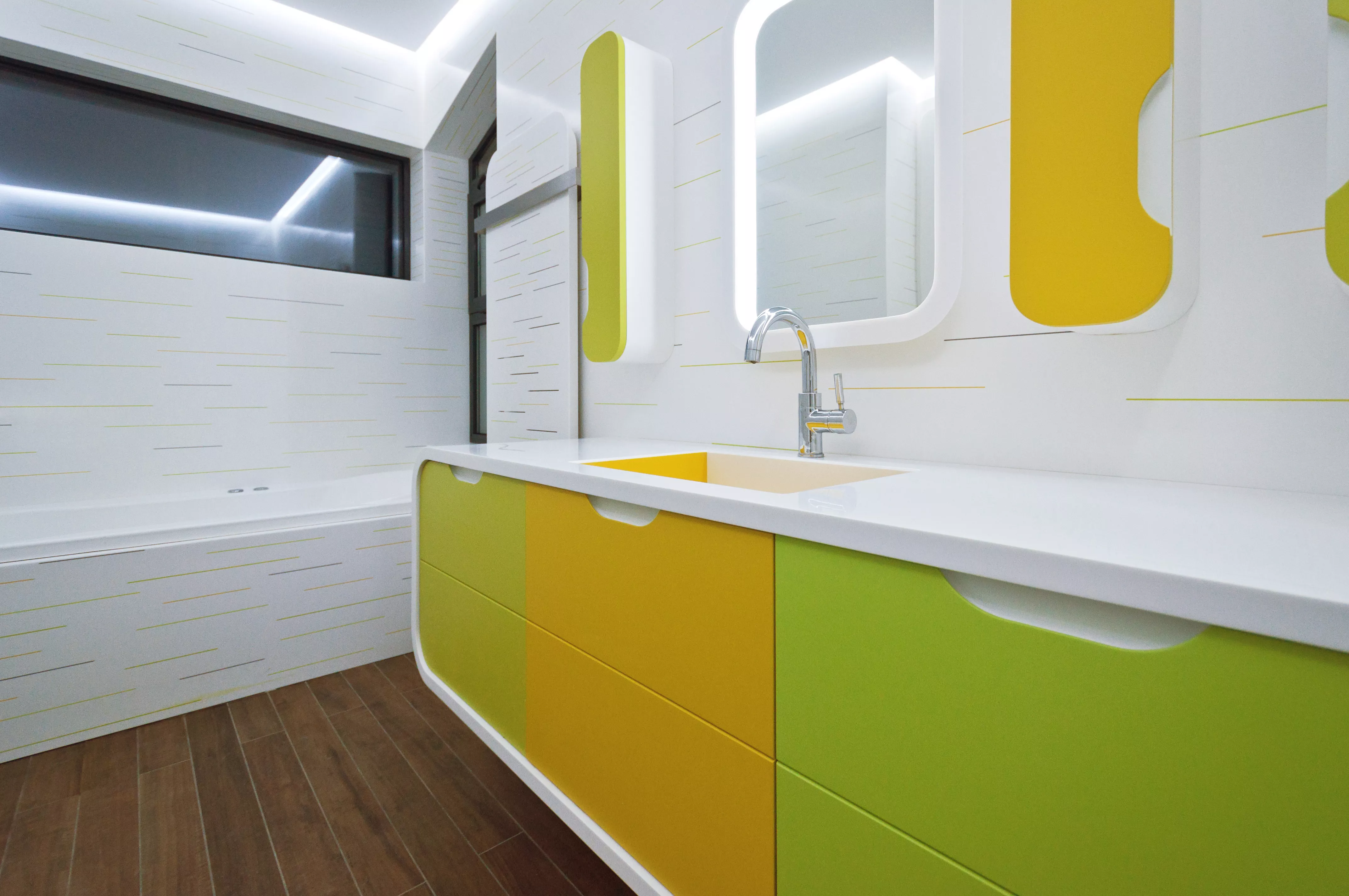  HIMACS brings a splash of colour to the bathroom