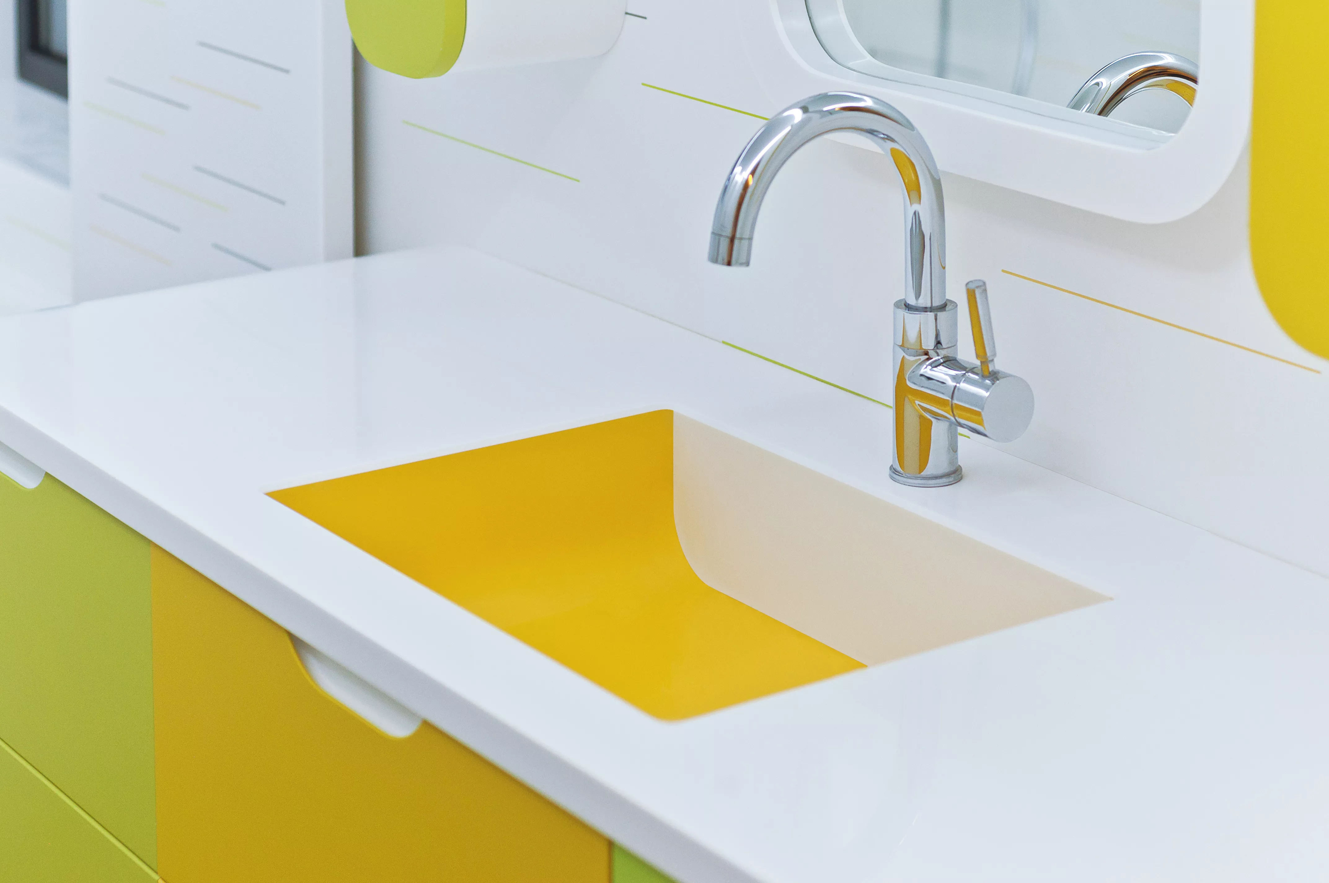  HIMACS brings a splash of colour to the bathroom