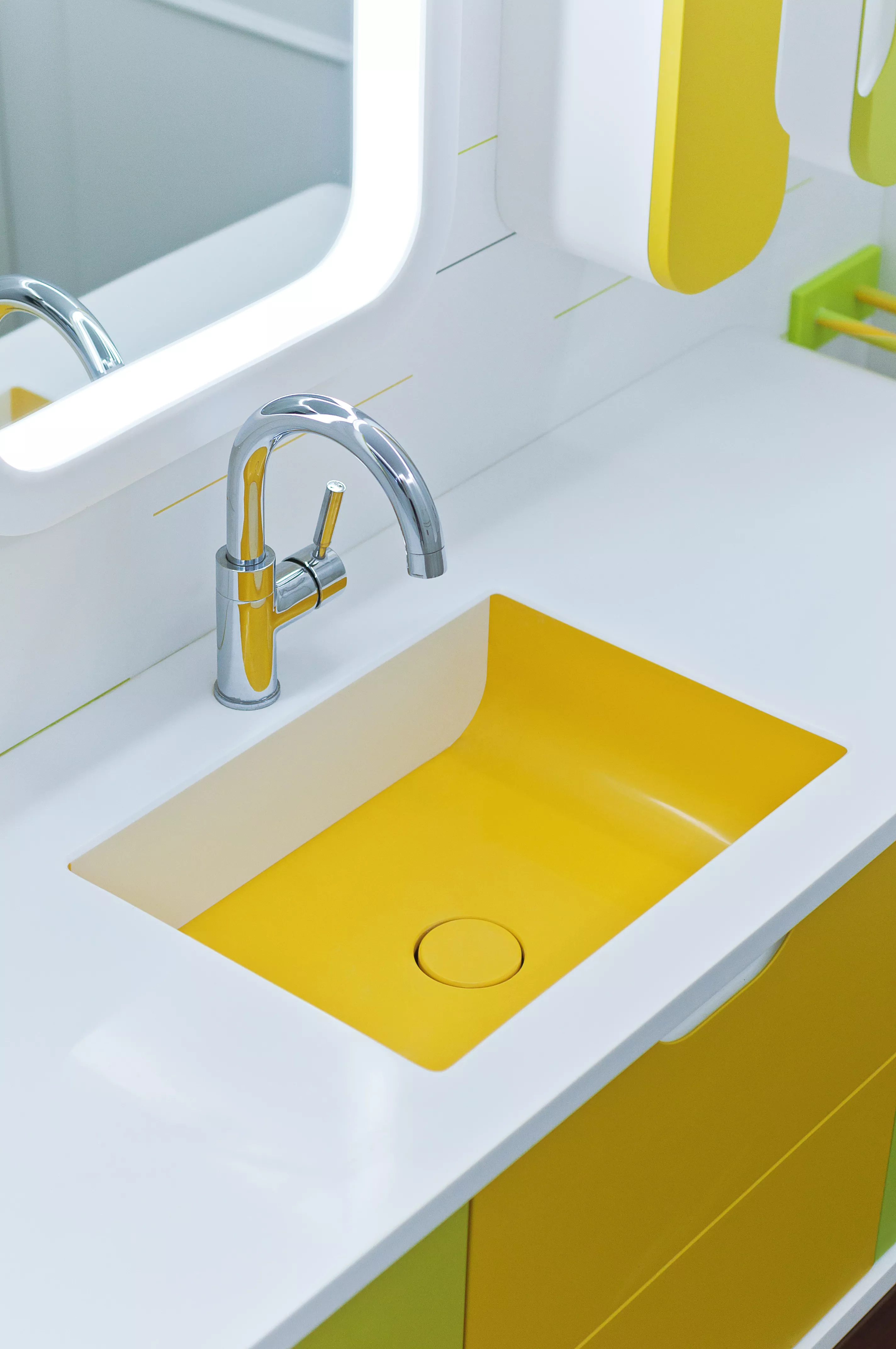  HIMACS brings a splash of colour to the bathroom