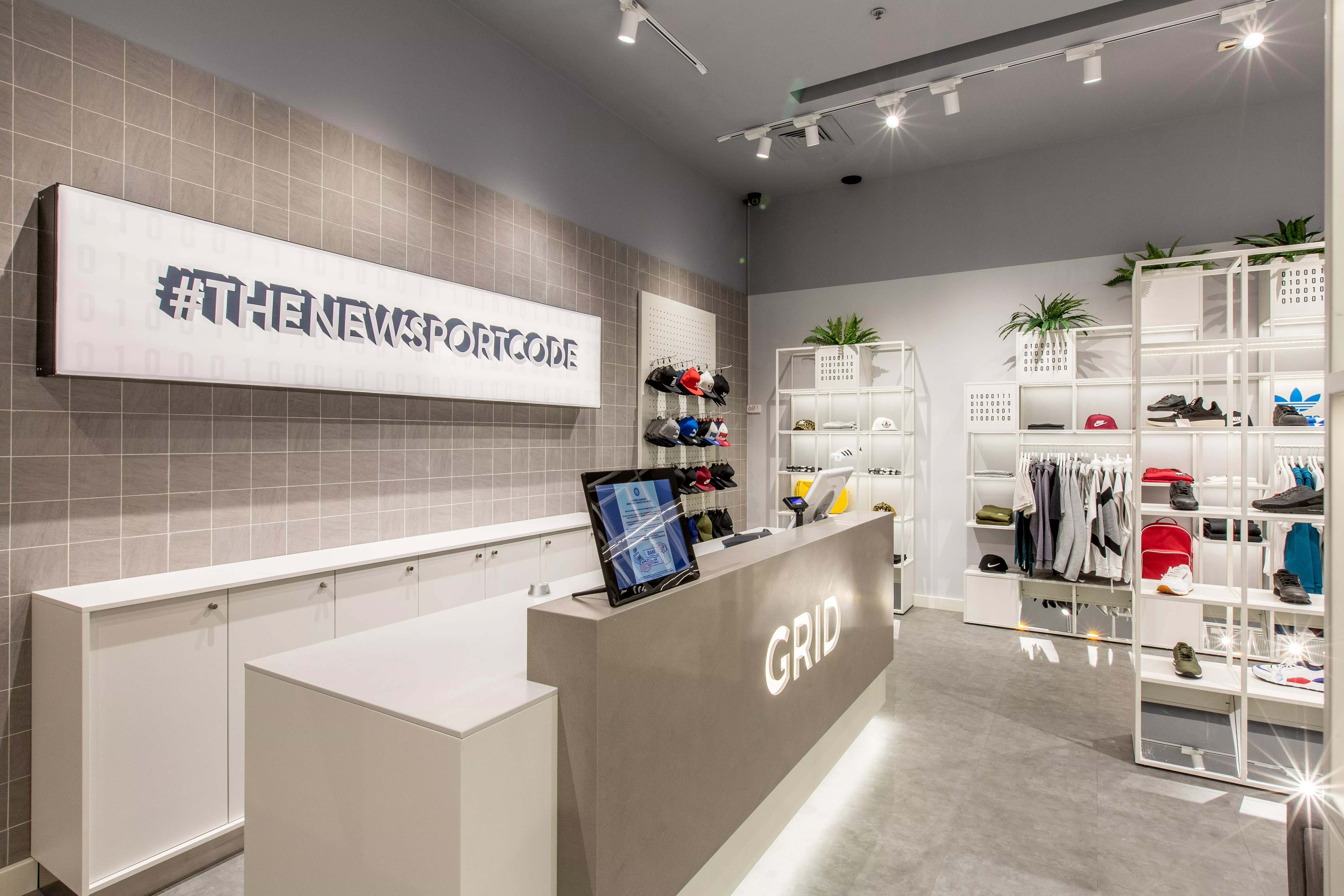 HIMACS Concrete creates a cool, urban look in  GRID store