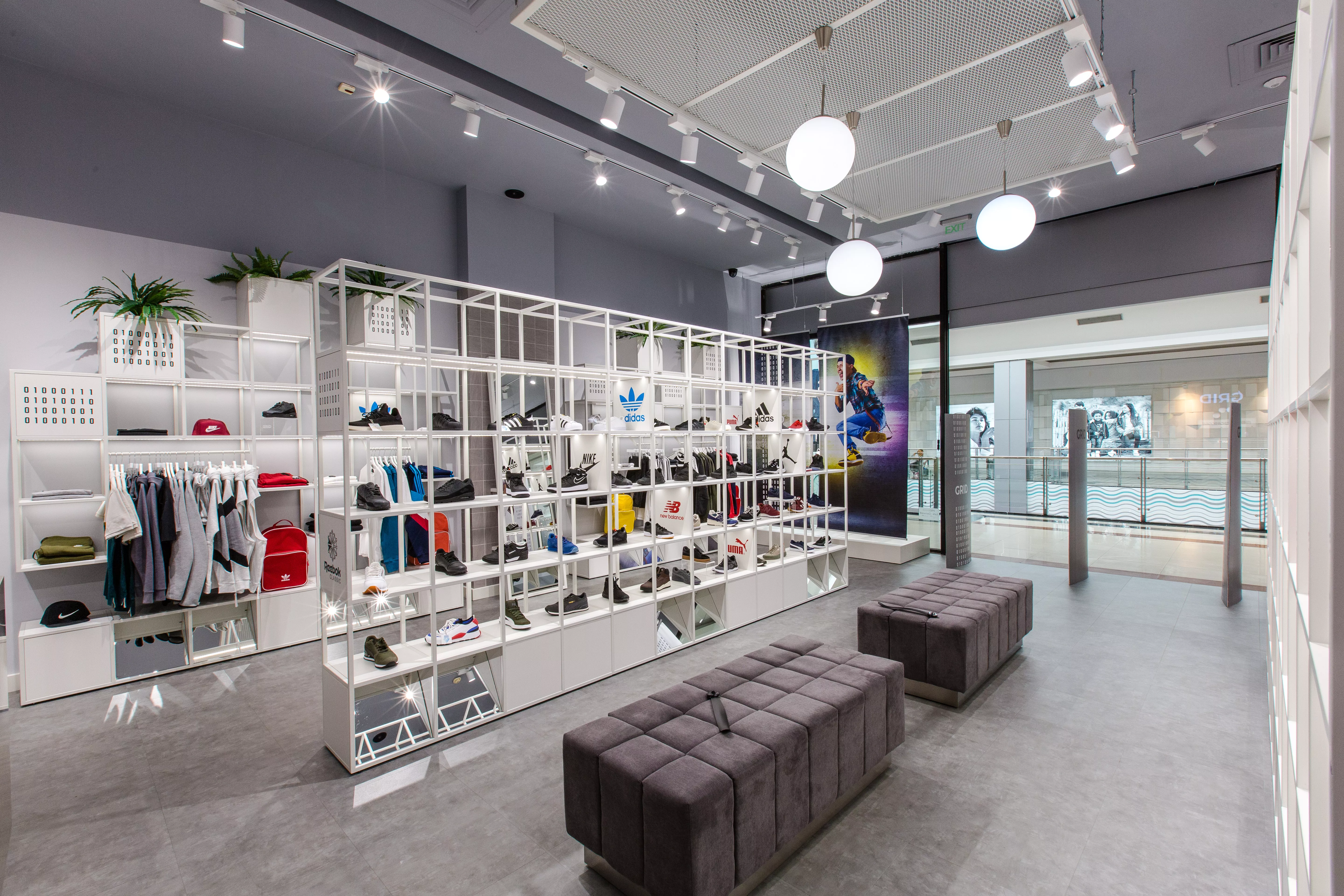 HIMACS Concrete creates a cool, urban look in  GRID store