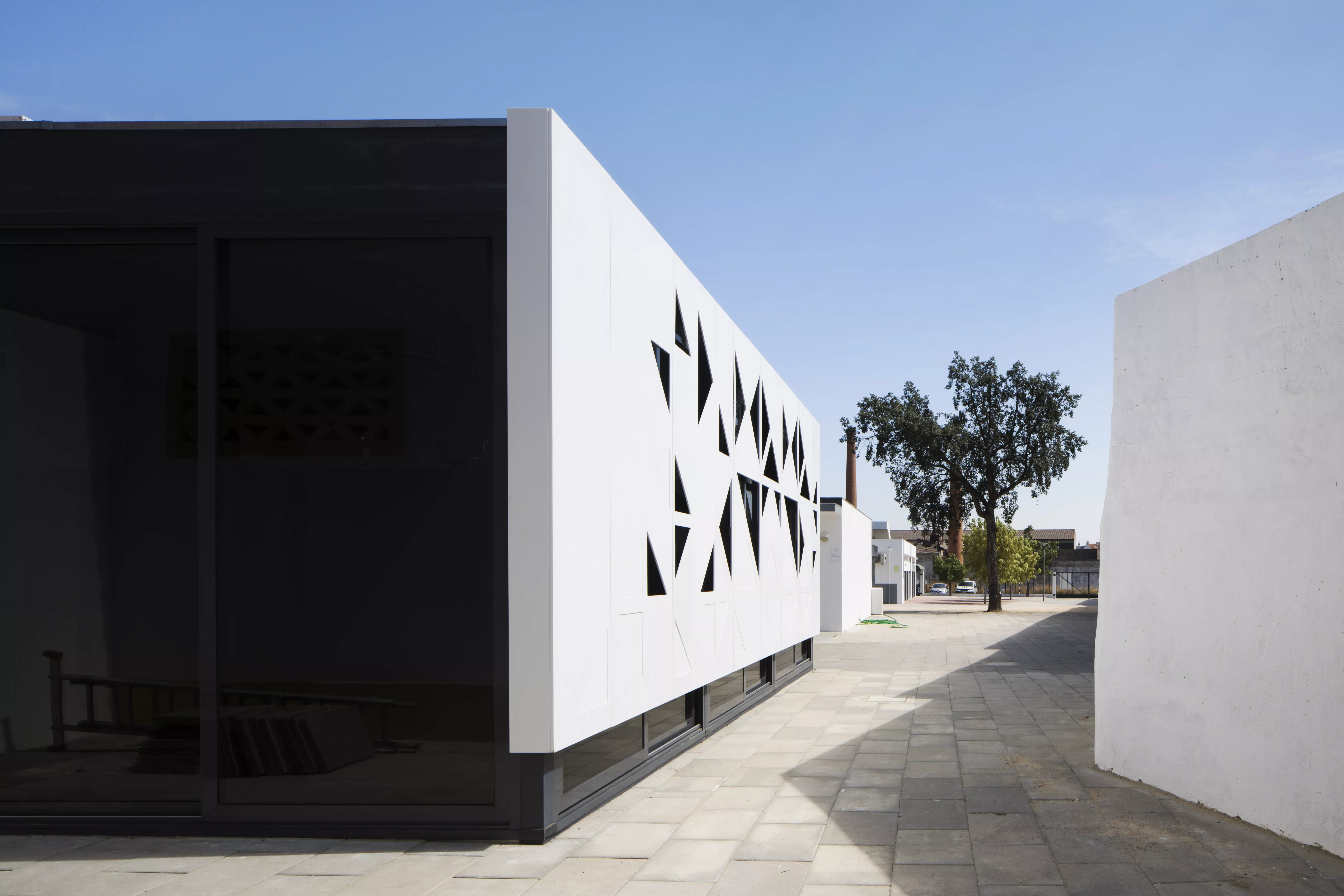 Spectacular HIMACS façade: traditional school architecture meets high-tech material 