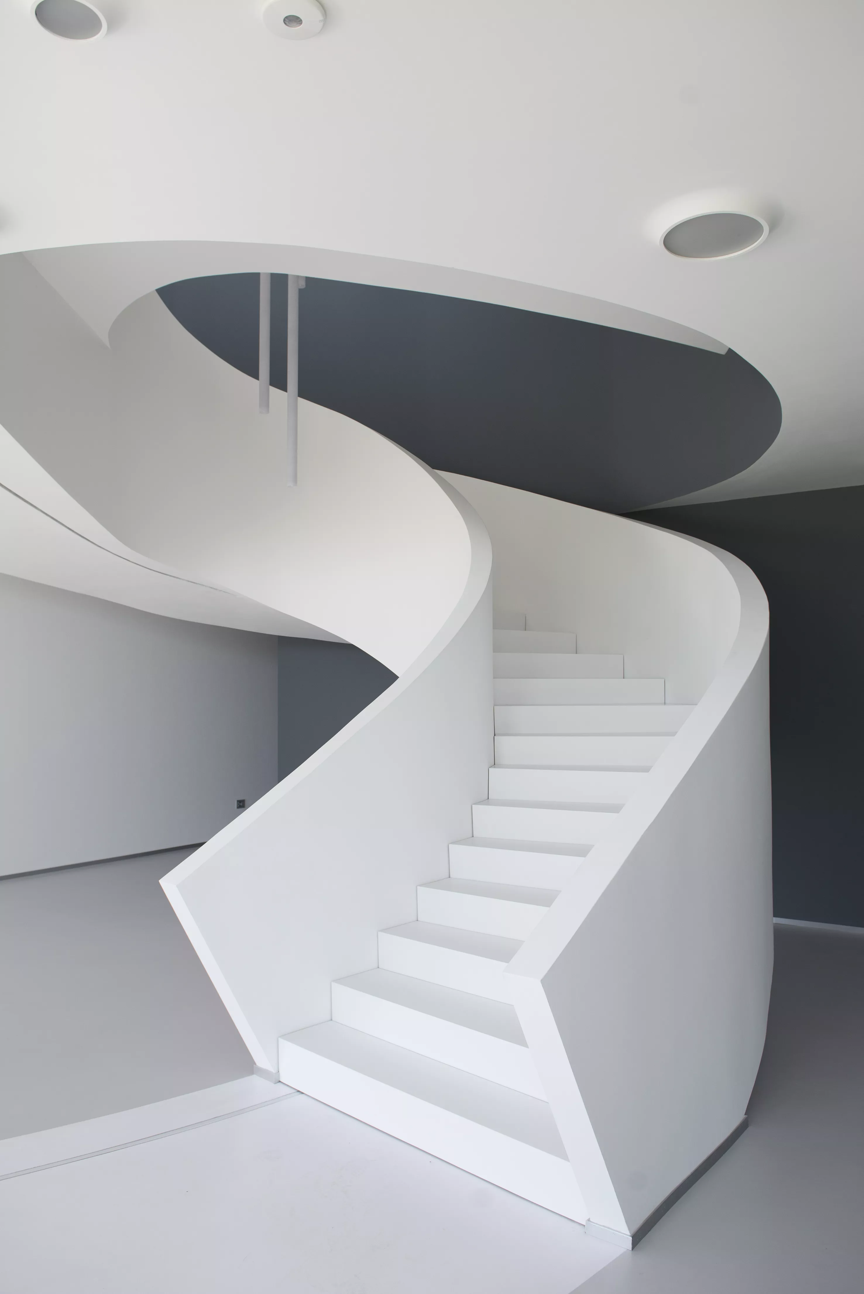 A sculptural staircase in HIMACS