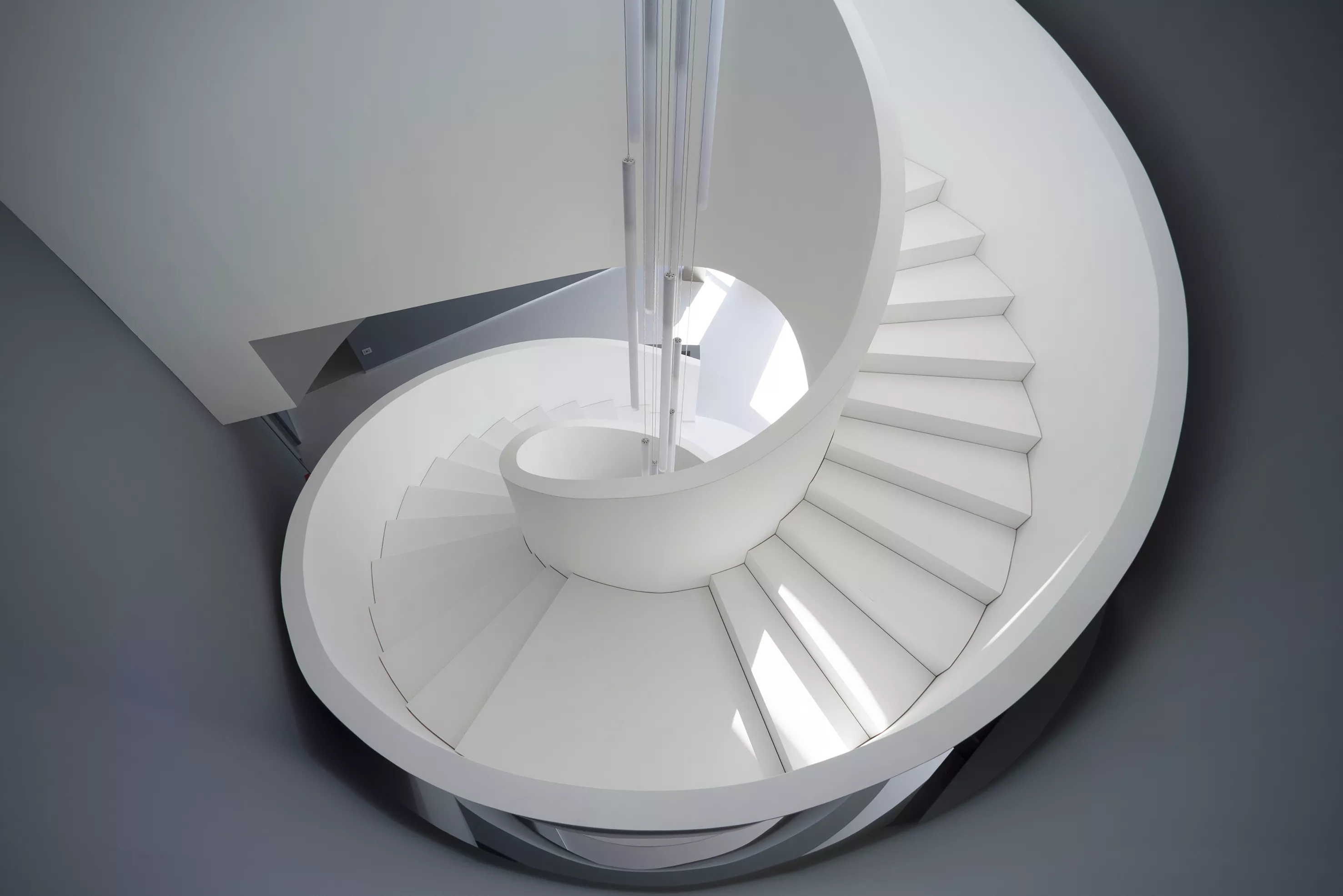 A sculptural staircase in HIMACS