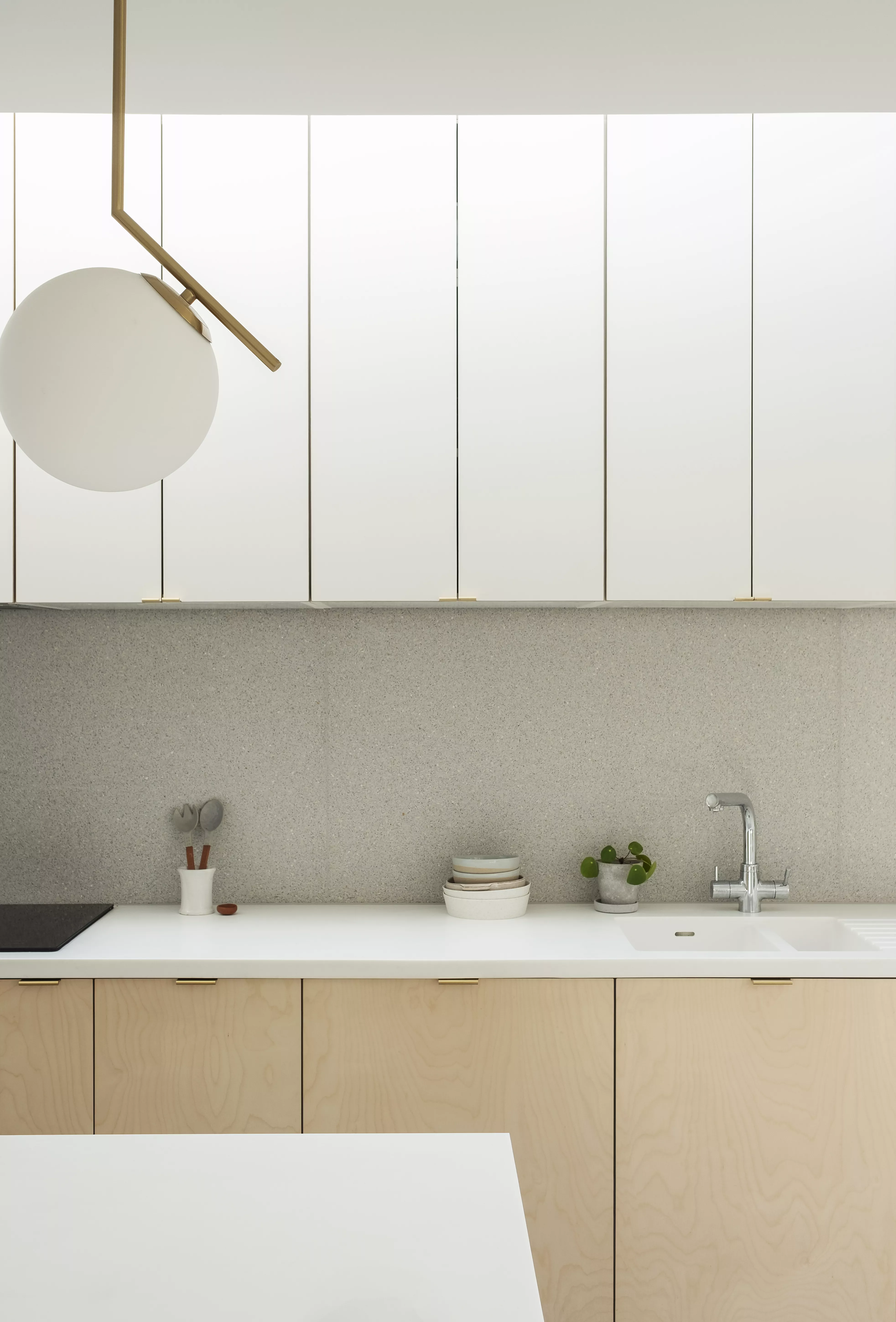 A dreamy minimalist kitchen with HIMACS elements in the Nook House